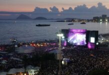 Offenbar der beliebteste Ort für riesige Konzerte: der Cobacabana-Strand in Rio.