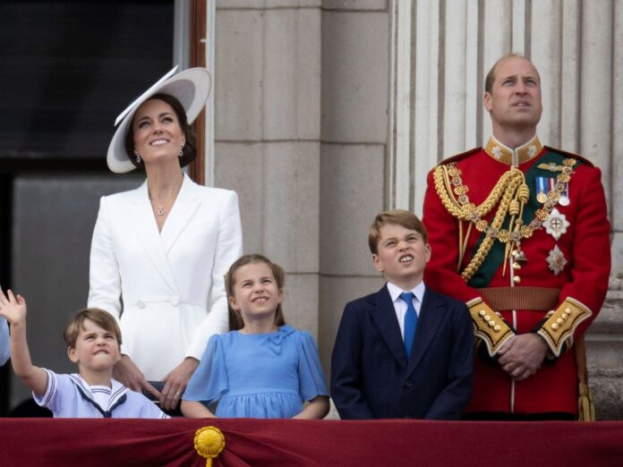 Die royale Familie (v.l.n.r.): Prinz Louis