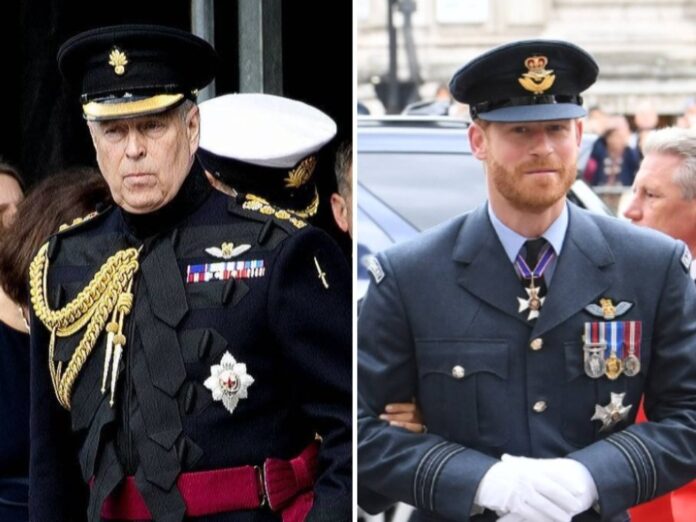 Prinz Andrew und Prinz Harry - beide wurden schon lange nicht mehr in Uniform gesehen.
