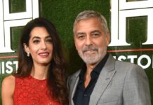 Seit acht Jahren glücklich verheiratet: Amal und George Clooney in Washington bei HISTORYTalks.