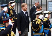 Prinz Harry salutierte nicht beim Staatsbegräbnis der Queen.