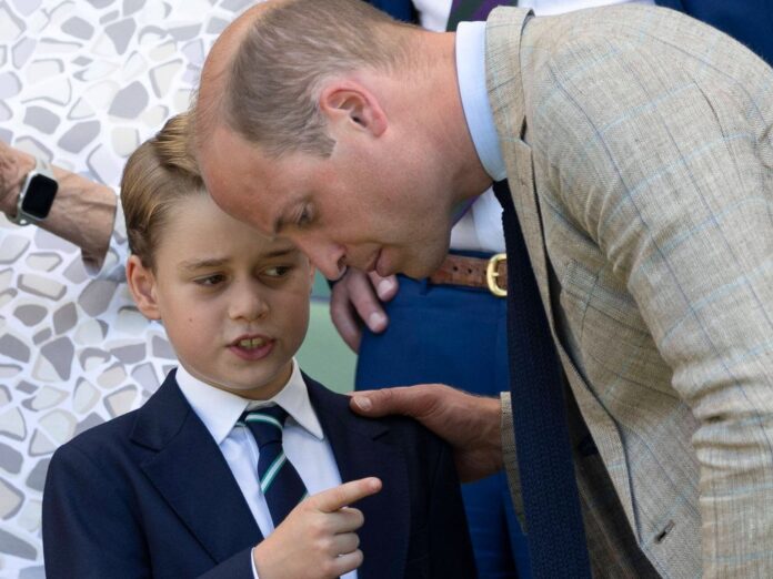 Prinz George mit seinem Vater Prinz William.