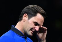 Roger Federer konnte seine Tränen nach seinem letzten Match nicht zurückhalten.