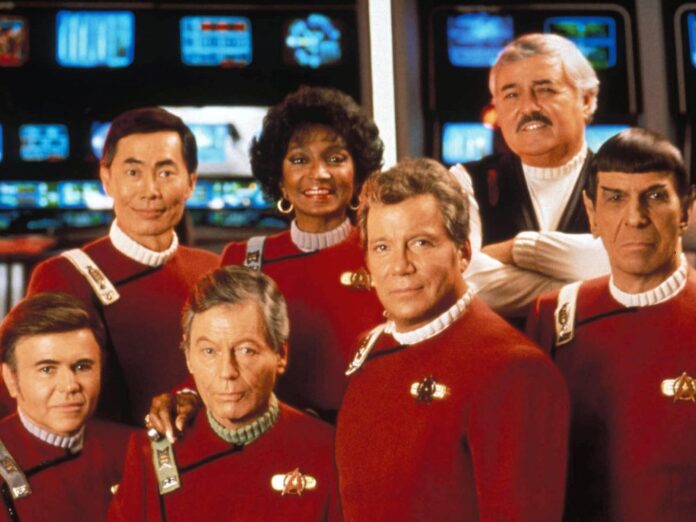 Captain Kirk und seine Enterpreise-Crew.