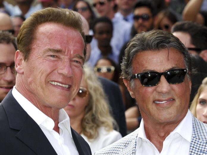 Arnold Schwarzenegger (l.) und Sylvester Stallone (r.) bei einem gemeinsamen Auftritt 2019.