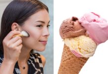 Der Beauty-Trend Ice Cream Contouring zaubert jedem Gesicht schöne Wangenknochen.