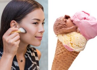 Der Beauty-Trend Ice Cream Contouring zaubert jedem Gesicht schöne Wangenknochen.
