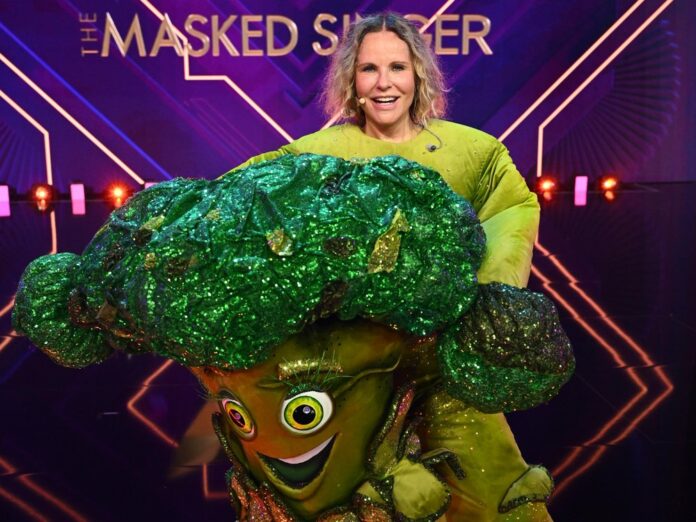 Katja Burkard steckte im Brokkoli-Kostüm.