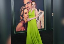 Jessica Chastain in Grün bei der Premiere.