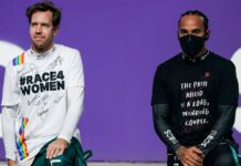 Mercedes-Fahrer Lewis Hamilton (r.) schätzt seinen Aston-Martin-Kollegen Sebastian Vettel sehr