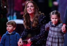 Prinzessin Kate mit ihren Kindern Prinz Louis (l.) und Prinzessin Charlotte.