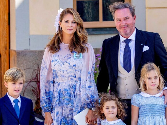 Prinzessin Madeleine von Schweden im Kreis ihrer Familie.