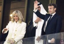 Brigitte und Emmanuel Macron beim WM-Finale in Katar.
