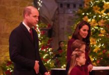 Prinz William mit seiner Familie beim Weihnachtskonzert in London.