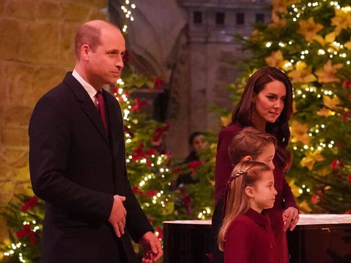 Prinz William mit seiner Familie beim Weihnachtskonzert in London.