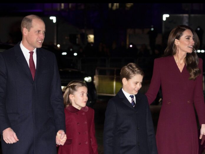 Prinz William mit Prinzessin Kate und den gemeinsamen Kindern