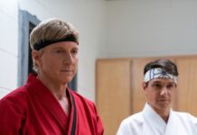 William Zabka (li.) und das ehemalige "Karate Kid" Ralph Macchio.