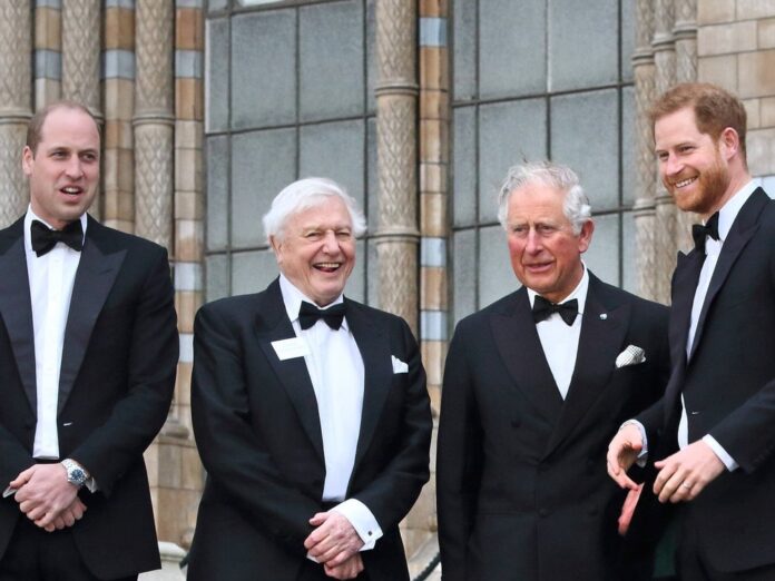 Prinz William (v.l.) bei einem gemeinsamen Termin mit Sir David Attenborough