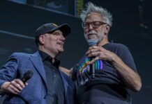 Kevin Feige (li.) und James Gunn arbeiteten schon eng für Marvel zusammen