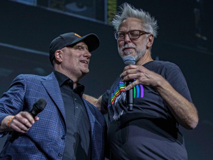Kevin Feige (li.) und James Gunn arbeiteten schon eng für Marvel zusammen
