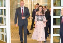 Spaniens Königin Letizia mit König Felipe VI. bei den National Culture Awards.