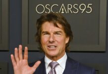 Tom Cruise grüßt vom Oscar-Lunch.
