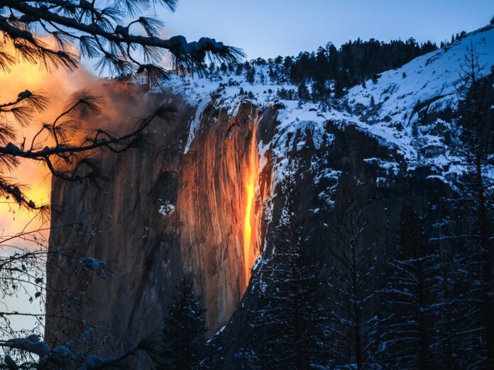 Der Horsetail Fall ist ein absolutes Highlight im Yosemite Nationalpark.