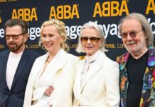 ABBA bei der Prämiere ihrer "Voyage"-Show in London.