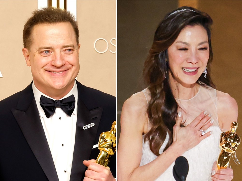 Brendan Fraser und Michelle Yeoh wurden bei den Oscars als "Beste Hauptdarsteller" ausgezeichnet.