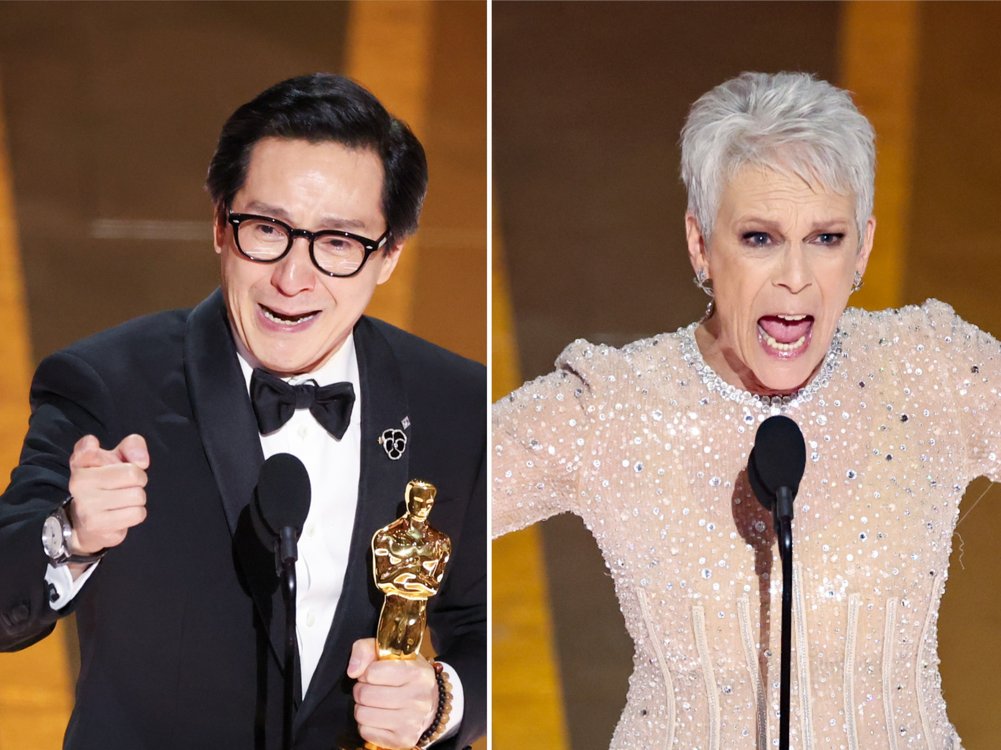 Ke Huy Quan und Jamie Lee Curtis sind nun Oscarpreisträger.