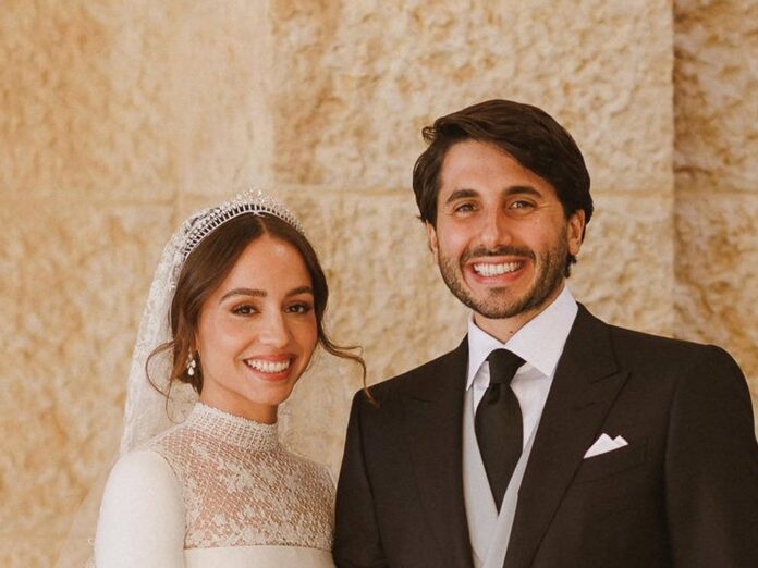 Prinzessin Iman und ihr Ehemann Jameel Alexander Thermiotis am Tag ihrer Hochzeit.