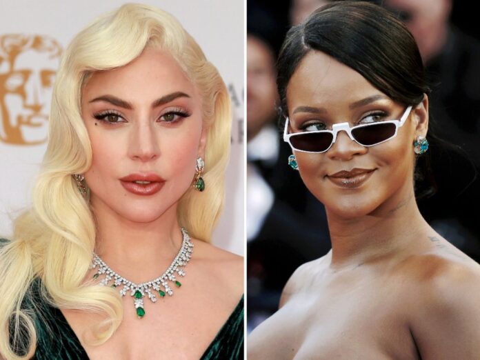 Lady Gaga (l.) und Rihanna sind beide in derselben Kategorie für einen Oscar nominiert.