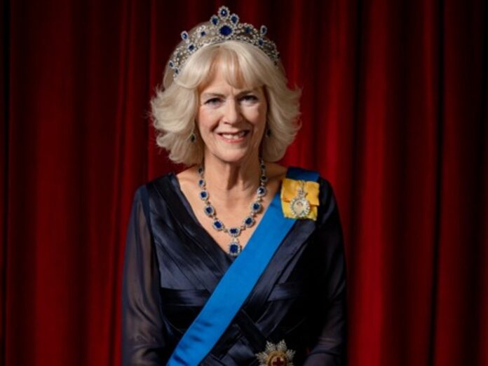 Die neue Wachsfigur von Königin Camilla im Londoner Madame Tussauds.