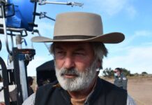 Alec Baldwin am Set des Western-Films "Rust".