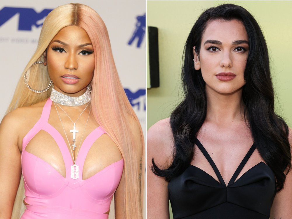 Highlights des "Barbie"-Soundtracks: Nicki Minaj (li.) und Dua Lipa.