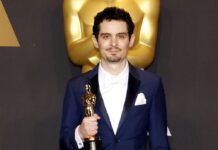 Hollywood-Wunderkind Damien Chazelle mit einem seiner Oscars.
