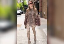 In einem Leoparden-Look von Valentino Couture zeigte sich Jennifer Lopez in New York.