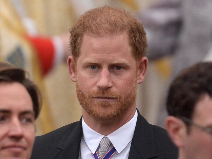 Prinz Harry bei der Krönungsfeier von König Charles III. in London.