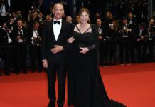 Tom Hanks und seine Ehefrau Rita Wilson wenige Momente nach dem Streit auf dem roten Teppich.