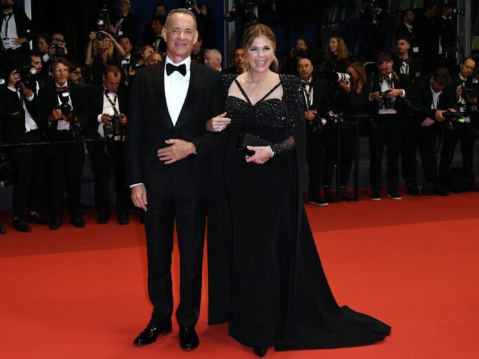 Tom Hanks und seine Ehefrau Rita Wilson wenige Momente nach dem Streit auf dem roten Teppich.
