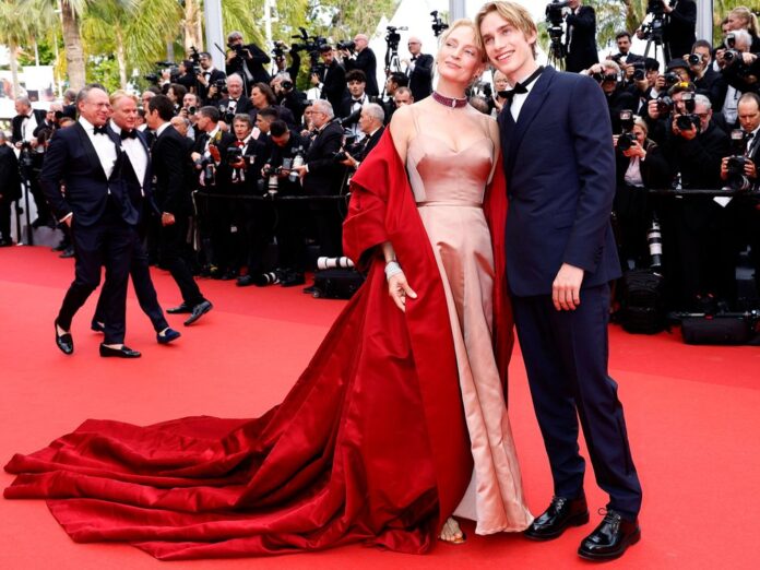 Uma Thurman und Levon Hawke in Cannes.