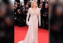 Veronica Ferres auf dem roten Teppich von Cannes.