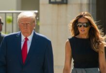 Donald und Melania Trump in West Palm Beach im vergangenen Jahr.