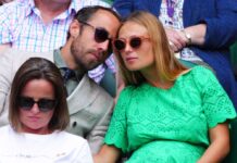 James Middleton und seine Ehefrau Alizee Thevenet beim Tennisturnier in Wimbledon.