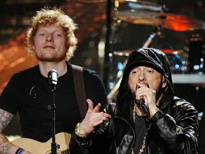 Ed Sheeran und Eminem 2022 gemeinsam auf der Bühne.