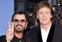 Ringo Starr - mit Peace-Pose - und Paul McCartney.