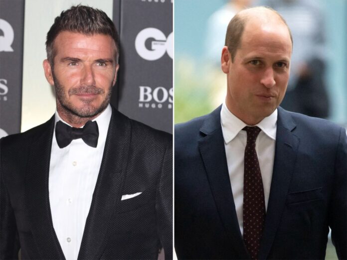 Offener Sexismus: David Beckham (l.) und Prinz Williams werden angezählt.