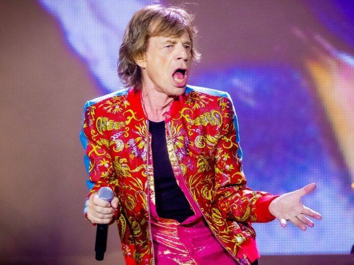 Mick Jagger auf der Bühne.