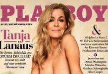 Schauspielerin Tanja Lanäus zeigt sich zum dritten Mal nackt in der deutschen "Playboy"-Ausgabe.