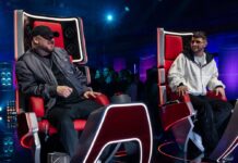 Kool Savas (l.) und Dardan auf den roten "The Voice"-Stühlen.